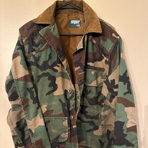 Vintage 1970s Saf T Bak Duck Camo Jacket Distressed